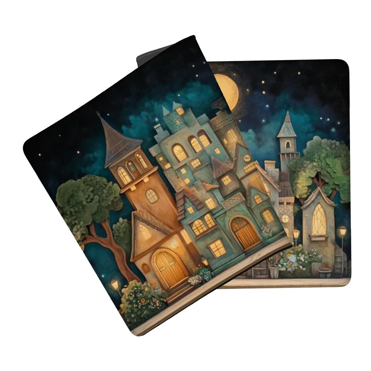 Storybook Fantasy Village Desk Mat | Whimsical Enchanted | Medieval Magic Themed Mouse Pad