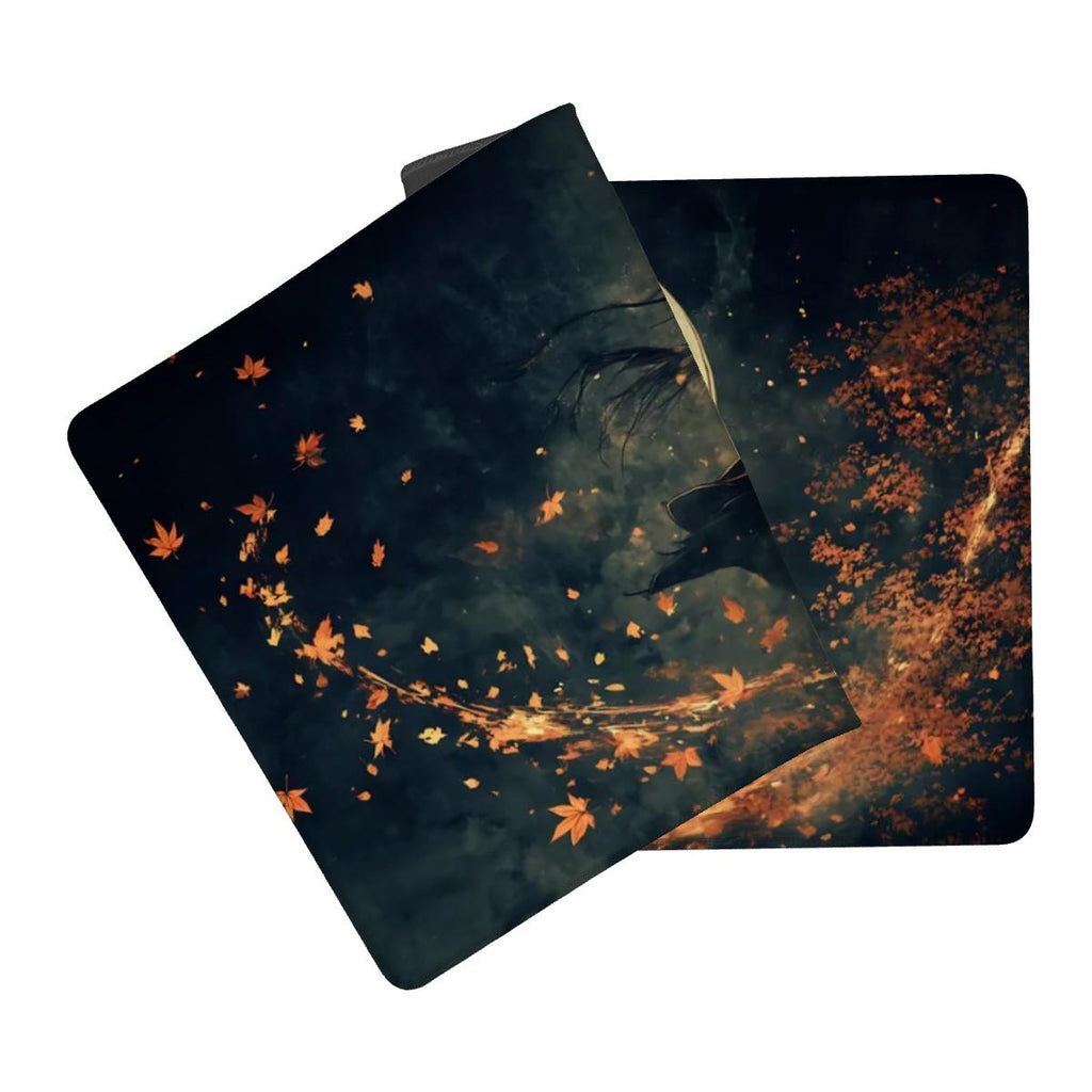 Dark Samurai Desk Mat | Japanese Warrior | Fantasy Moonlight Art Mouse Pad