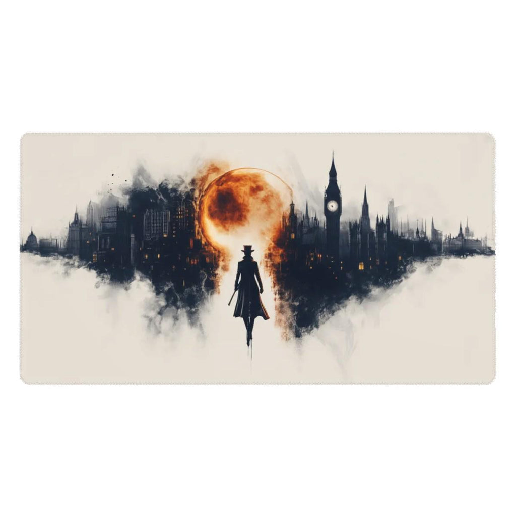 Sherlock Noir Mouse Pad | Cinematic, London Steampunk Decor | Dark Academia Aesthetic Mouse Pad