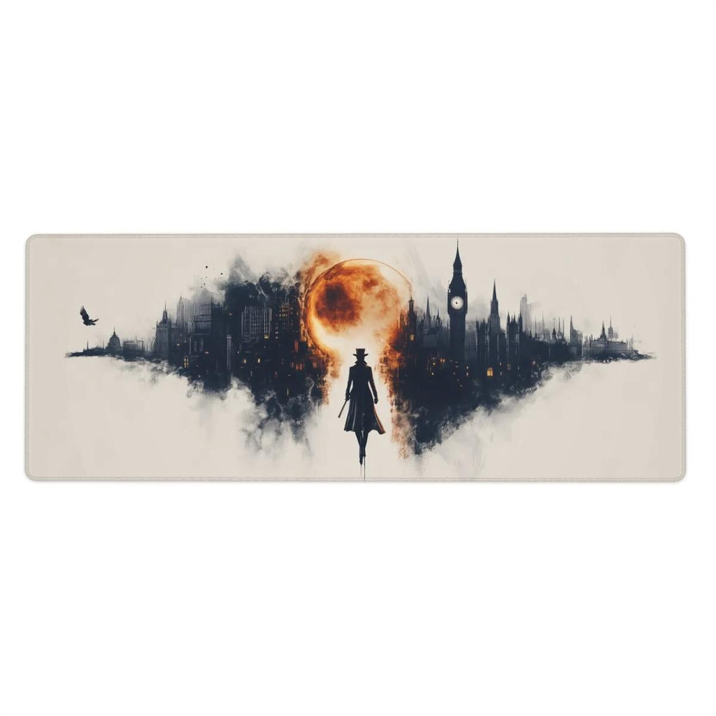 Sherlock Noir Mouse Pad | Cinematic, London Steampunk Decor | Dark Academia Aesthetic Mouse Pad