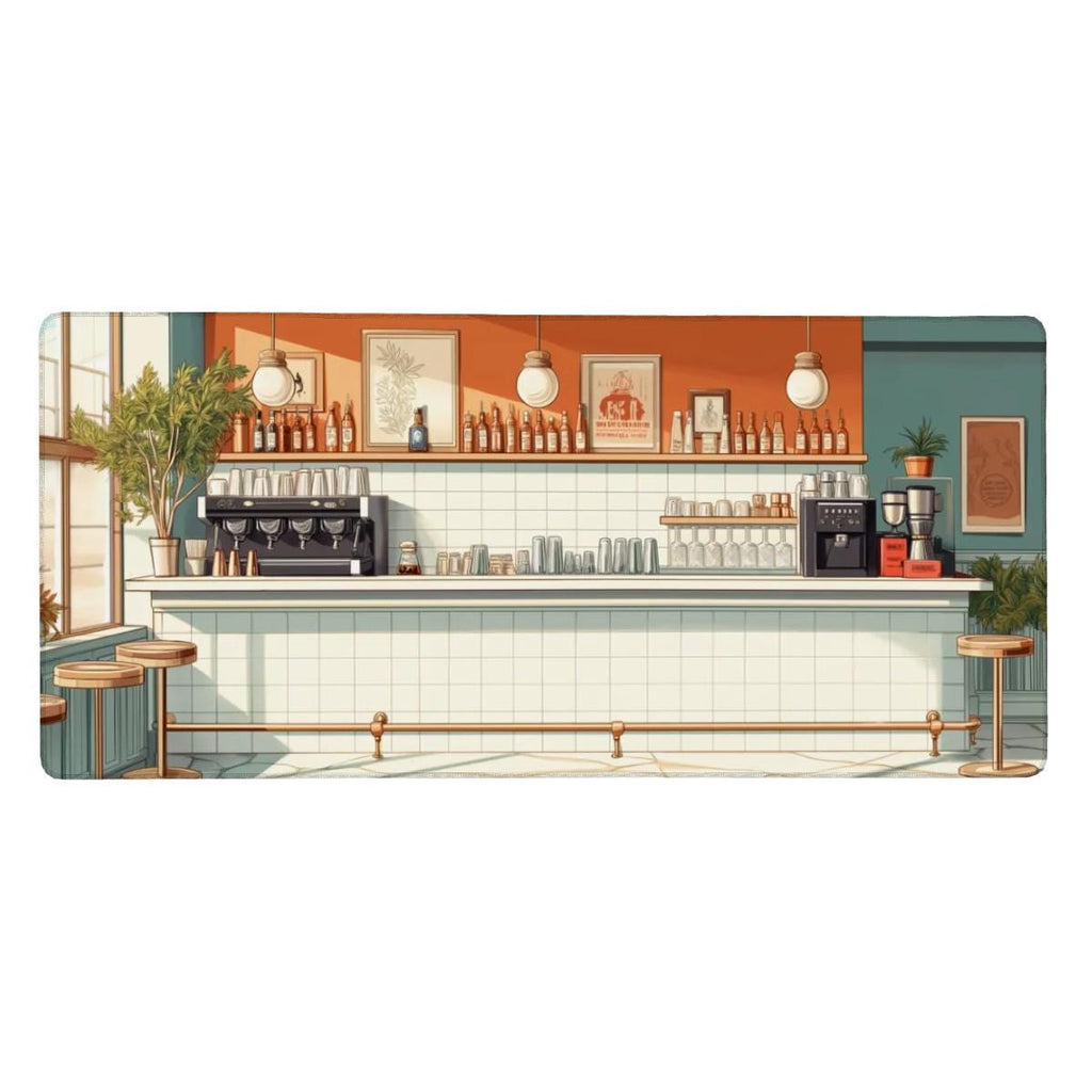 Cafe Bar Desk Mat | Anime Lofi Mouse Pad