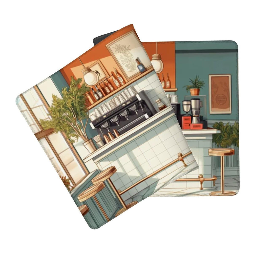 Cafe Bar Desk Mat | Anime Lofi Mouse Pad