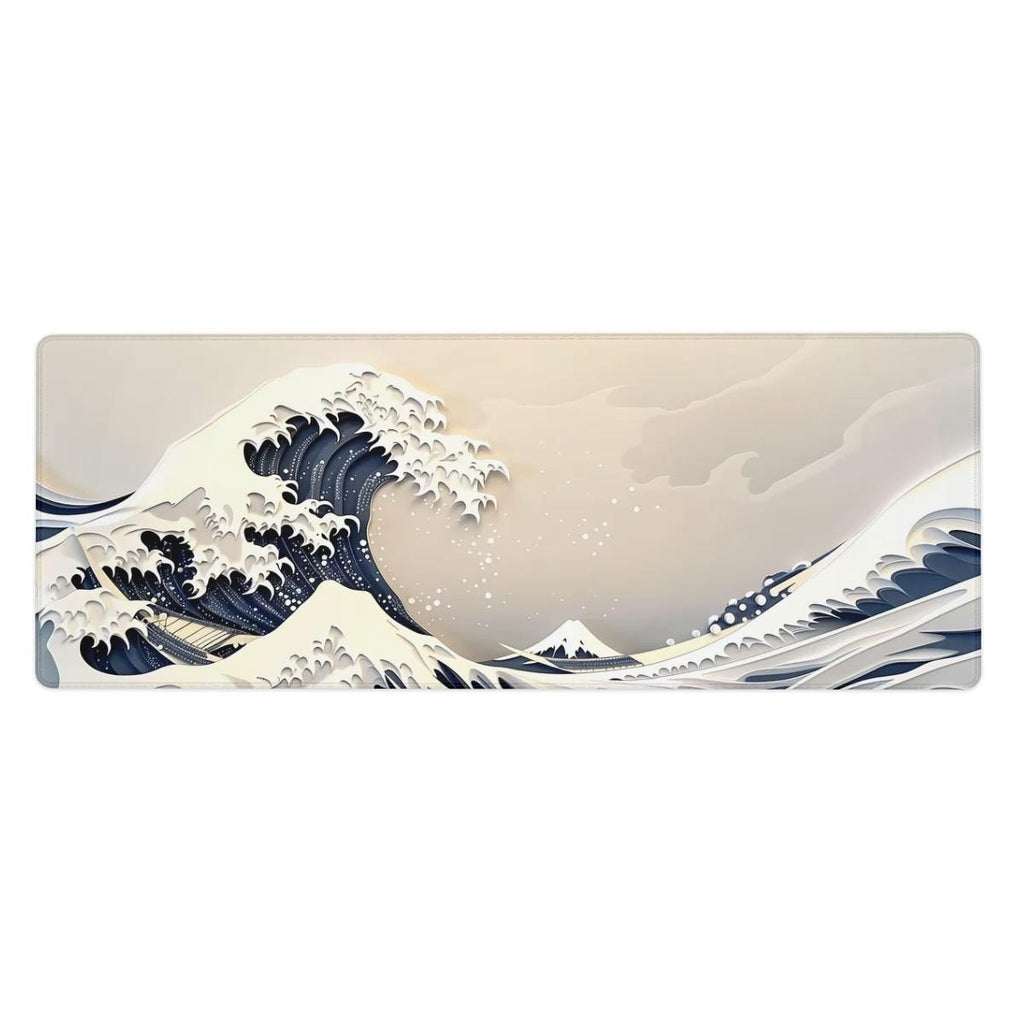 Hokusai Great Wave Desk Mat | Japanese Paper Art,  Ocean Wave Gaming Desk Pad