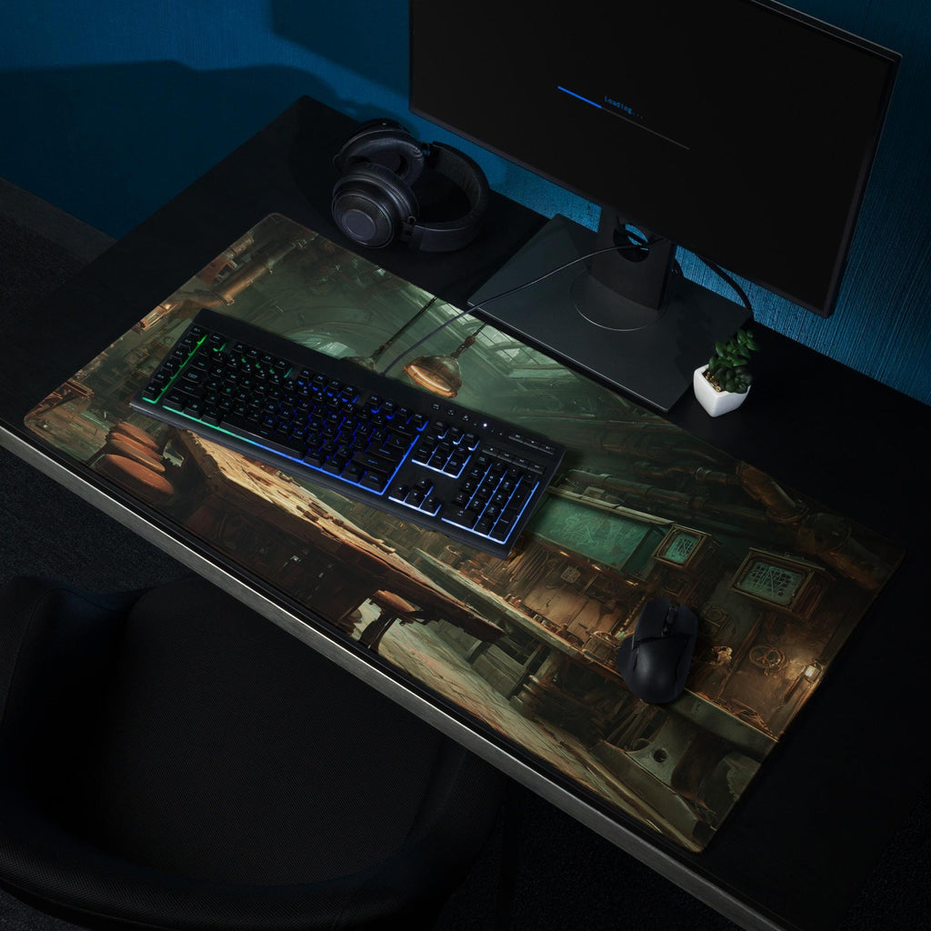 Steampunk Blacksmith Desk Mat | Fantasy Lab Mouse Pad - Industrial Aesthetic Arcane Style Gaming & Office Desk Pad